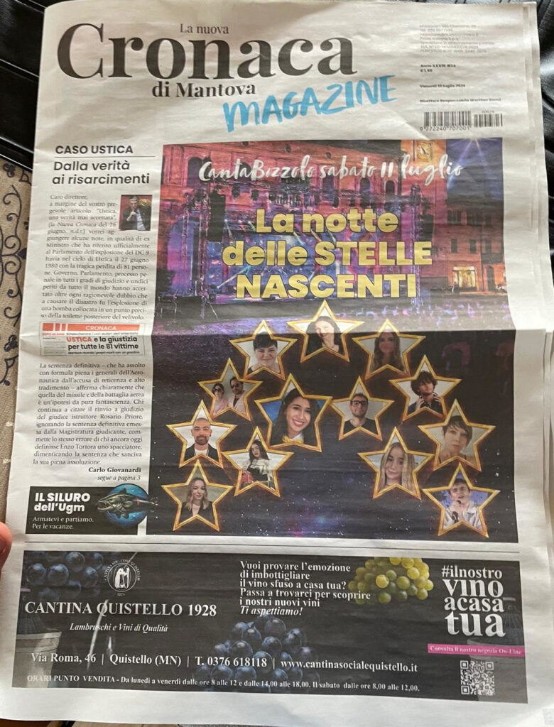 Foto Copertina del giornale Cronache di Mantova del 10.07.2026