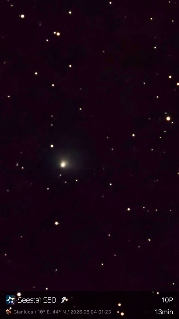 cometa periodica 10P/Tempel 2 - scatto del 4 agosto 2026